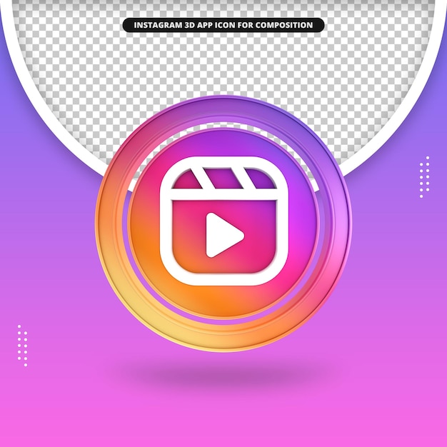 Instagram app 3d reels icon