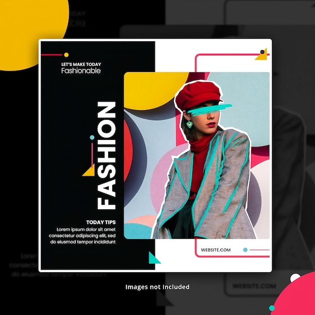 PSD instagram banner template for clothing store