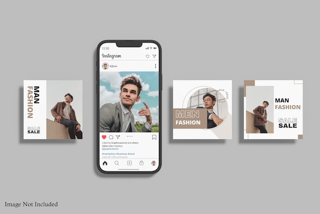 Instagram-bericht met smartphonemodel