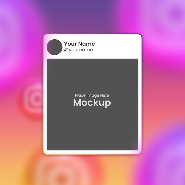 instagram bericht mockup nieuwe berichtfeed