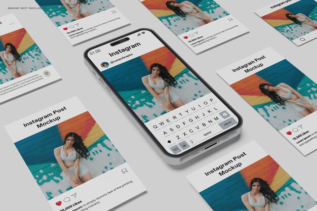 PSD instagram bericht mockup