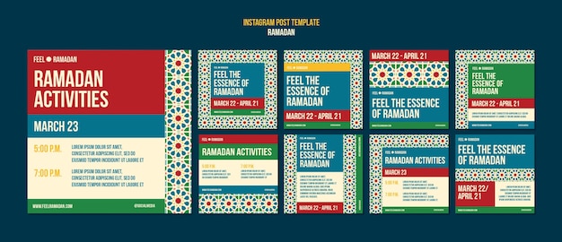 Instagram-berichten voor de viering van de ramadan