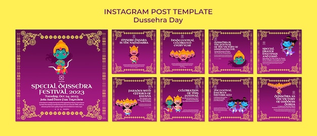 Instagram-berichten voor dussehra-viering