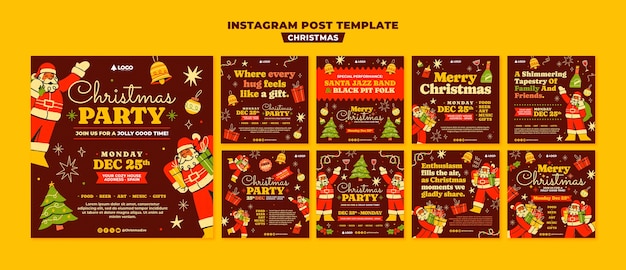 PSD instagram-berichten voor kerstviering