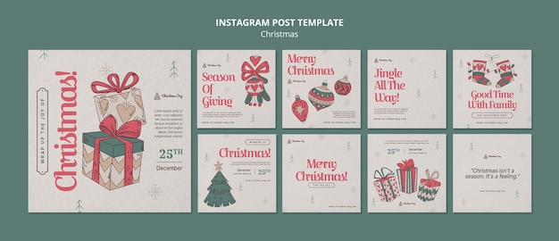 Instagram-berichten voor kerstviering