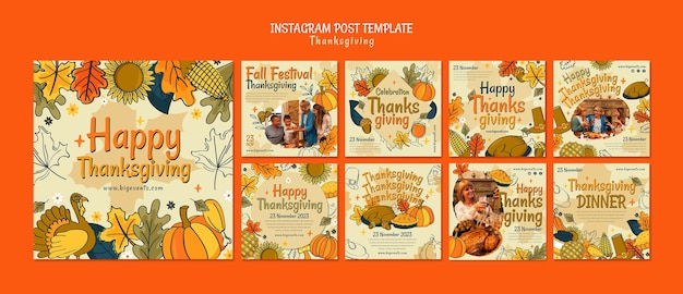 Instagram-berichten voor thanksgiving-viering