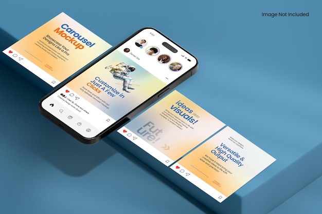 instagram carousel mockup post template
