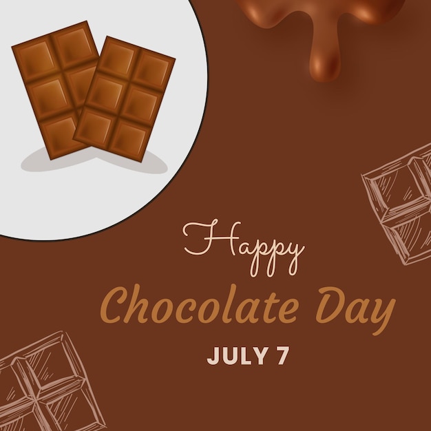 PSD Шаблон поста на день шоколада в instagram