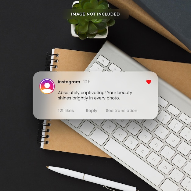 PSD instagram comment box