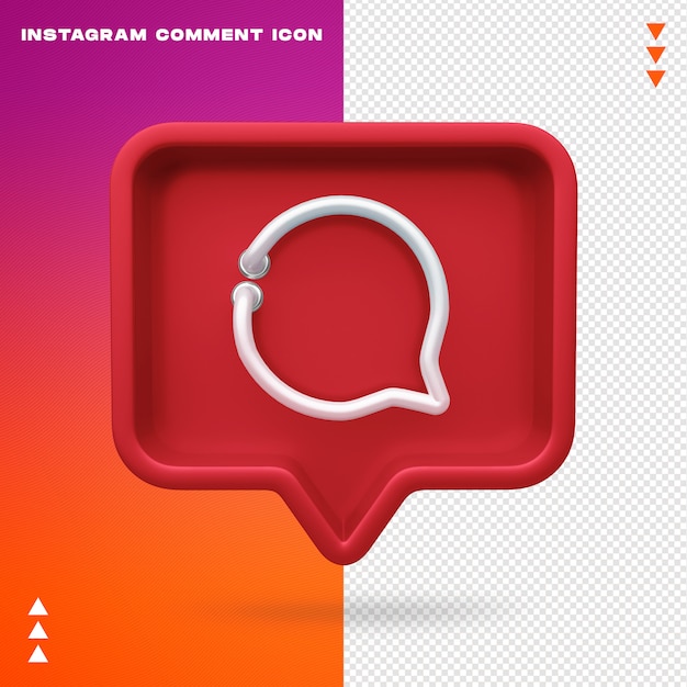 Instagram comment icon neon isolated