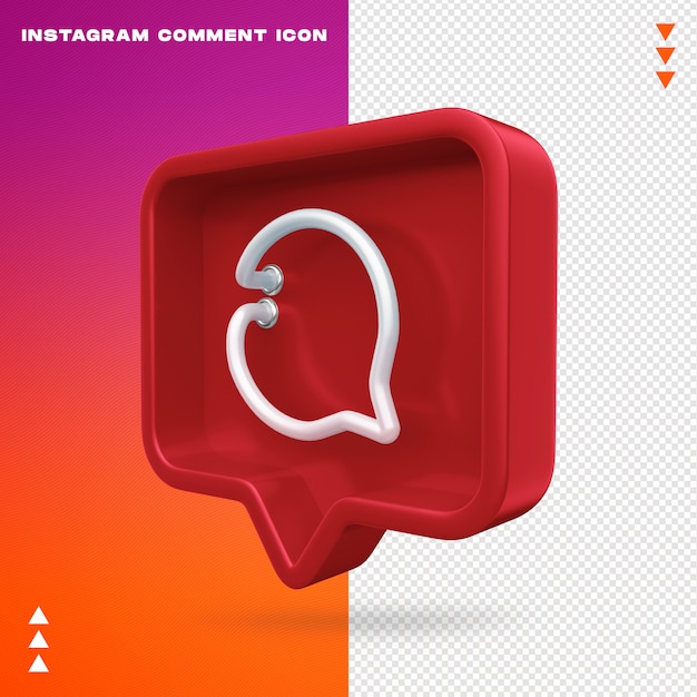 Instagram comment icon neon isolato