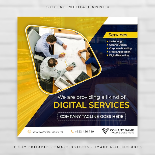 Instagram and facebook post corporate template