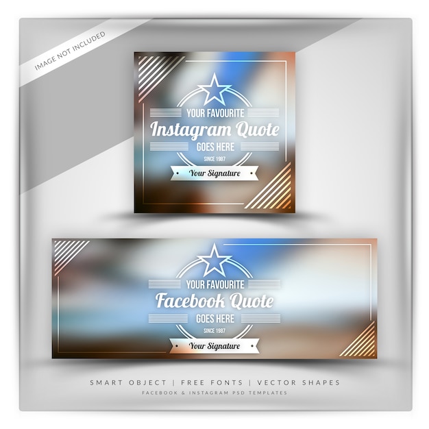 PSD instagram & facebook quote banner