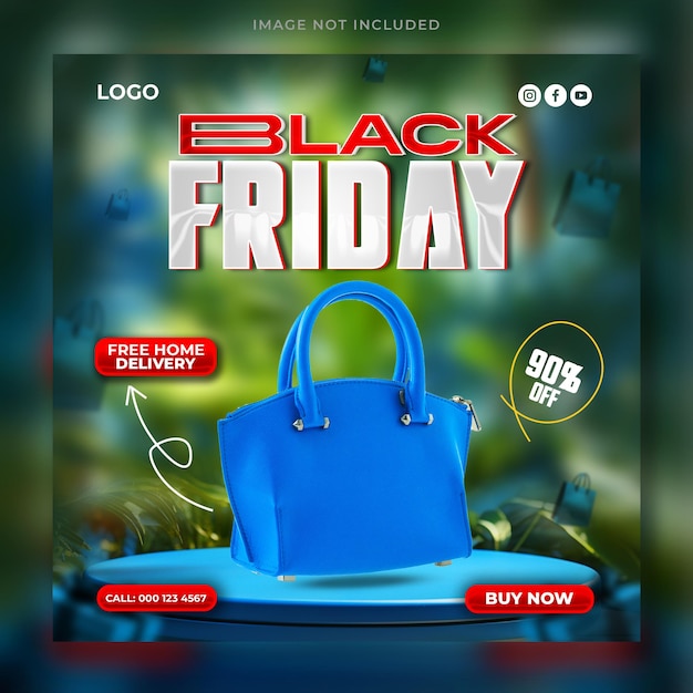 instagram and facebook story template for black friday sale