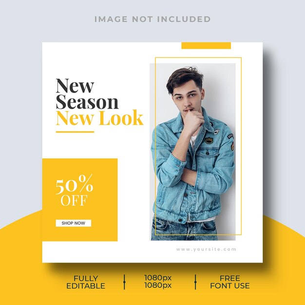 Instagram fashion social media pack template