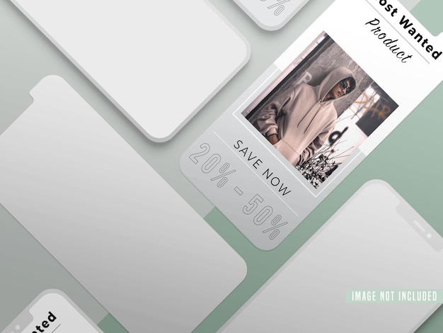 Instagram fashion social media post mockup