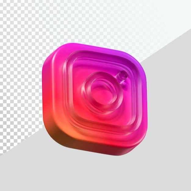 PSD instagram glanzende 3d-gerenderde scènemaker