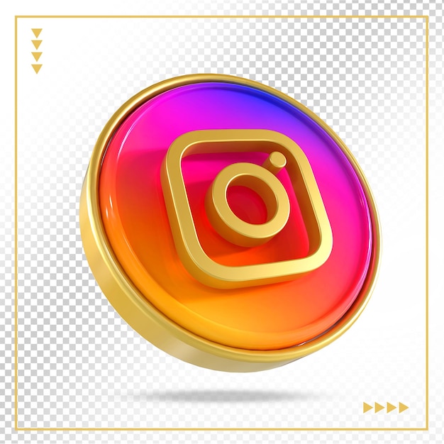 Icona di instagram 3d moderno