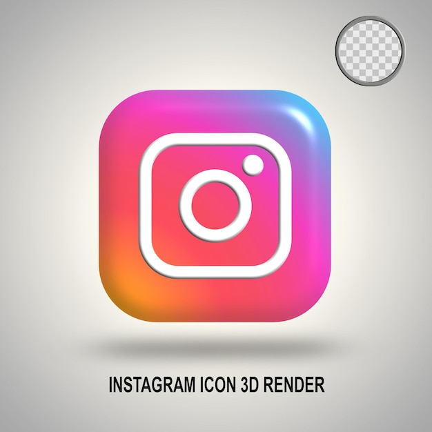 Instagramアイコン3dレンダリング