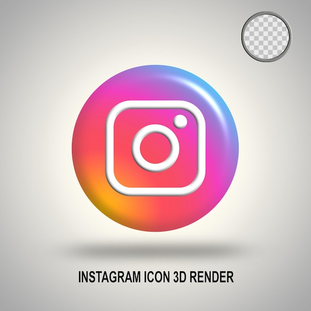 Instagramアイコン3dレンダリング