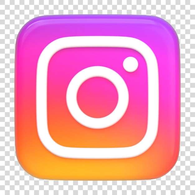 PSD instagram アイコンは、白い背景で隔離 カメラ アイコン フォト フレーム ソーシャル メディア アプリ正方形ボタン