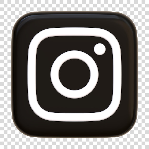 PSD 흰색 배경에 격리된 instagram 아이콘 카메라 아이콘 사진 프레임 소셜 미디어 앱 사각형 버튼