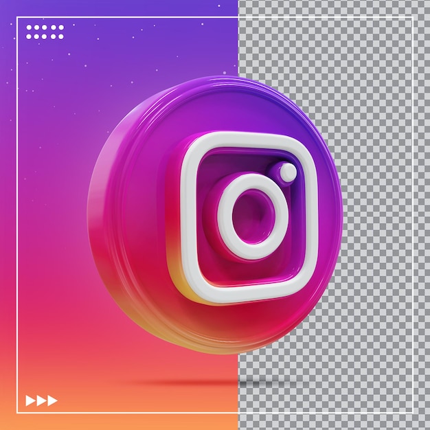 Instagramアイコンソーシャルメディア3dコンセプト