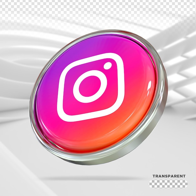 Instagramアイコンソーシャルメディア3dレンダリング