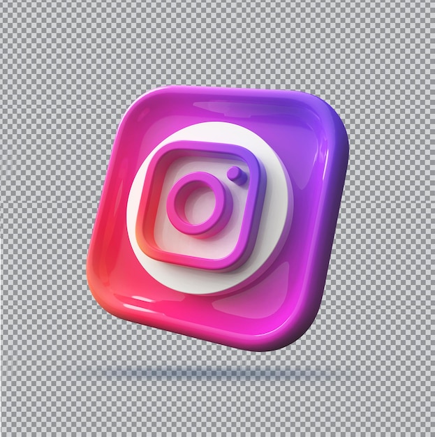 PSD instagramアイコンソーシャルメディア3d