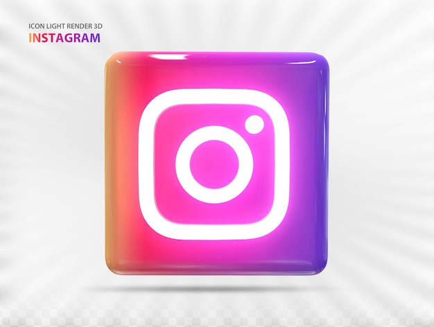 Значок Instagram со стильным светом