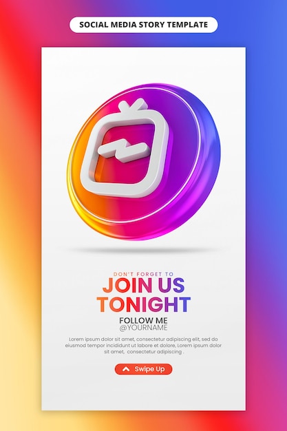 Instagram igtv sociale media en instagram verhaalsjabloon