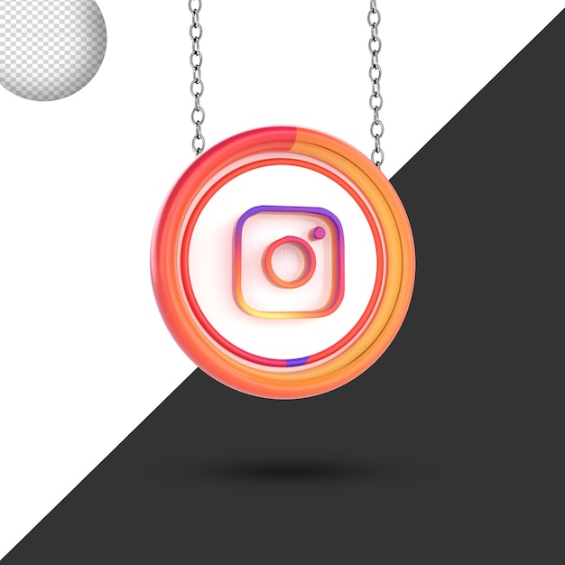 Instagram ikona mediów społecznościowych 3d Premium Psd