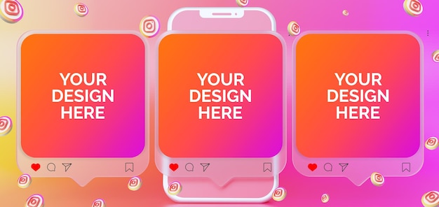 Instagram interface social media post mockup