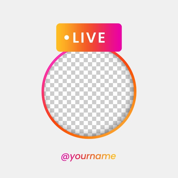 instagram live-frame met live-pictogram