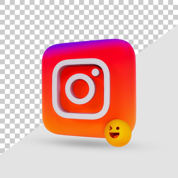 PSD instagram logo 3d design