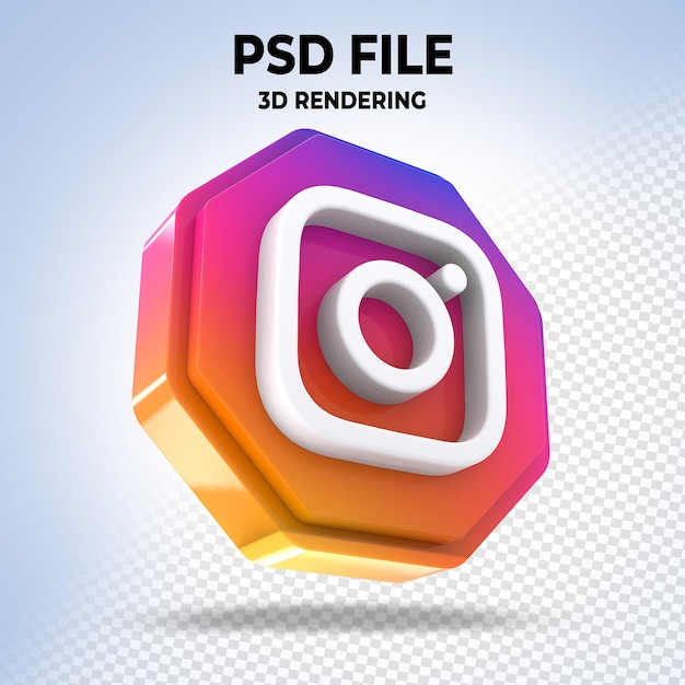 Stile 3d del logo di instagram