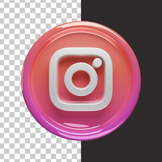 instagram logo 3d