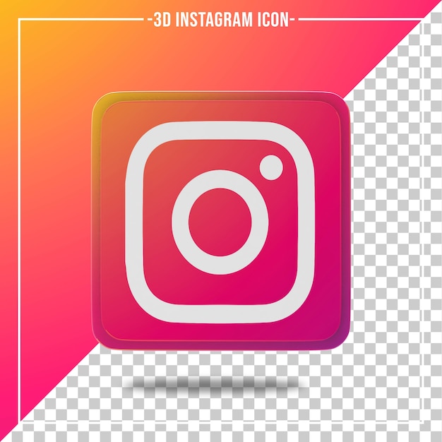 Instagram logo on cube