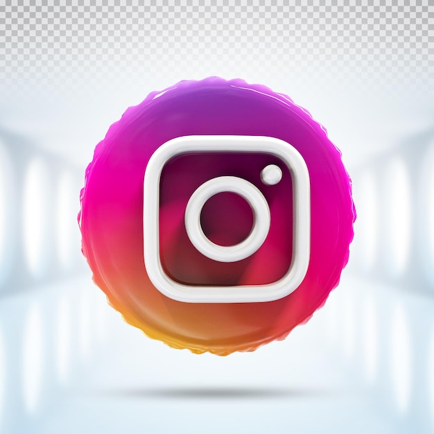 Instagram logo icona 3d social media