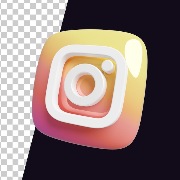 Instagram logo icoon 3d render