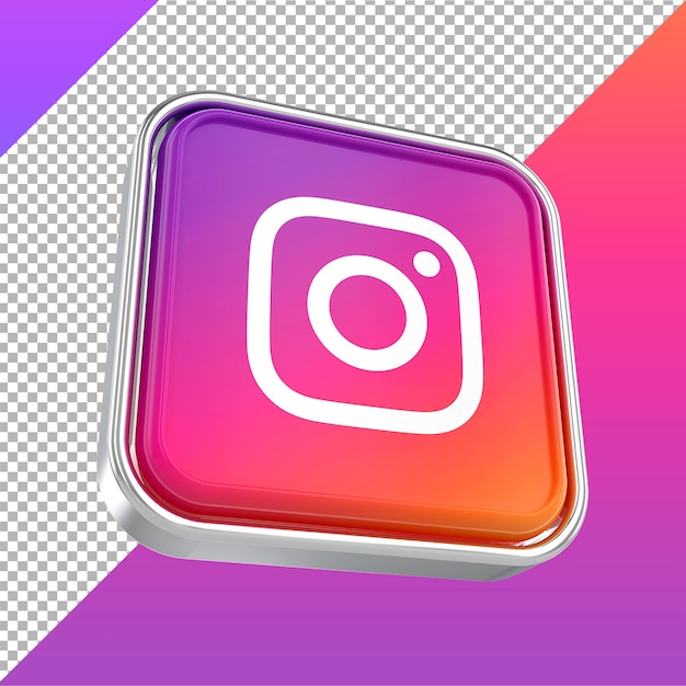 Instagram Logo Mediów Społecznościowych 3d