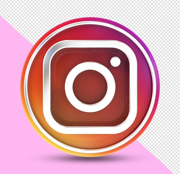 Instagram-logo sociale media 3d