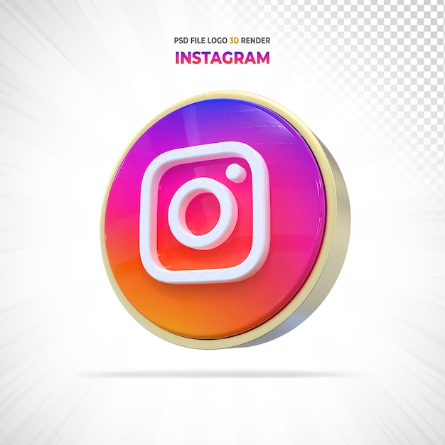 Instagram logo stijl sociale media 3d render