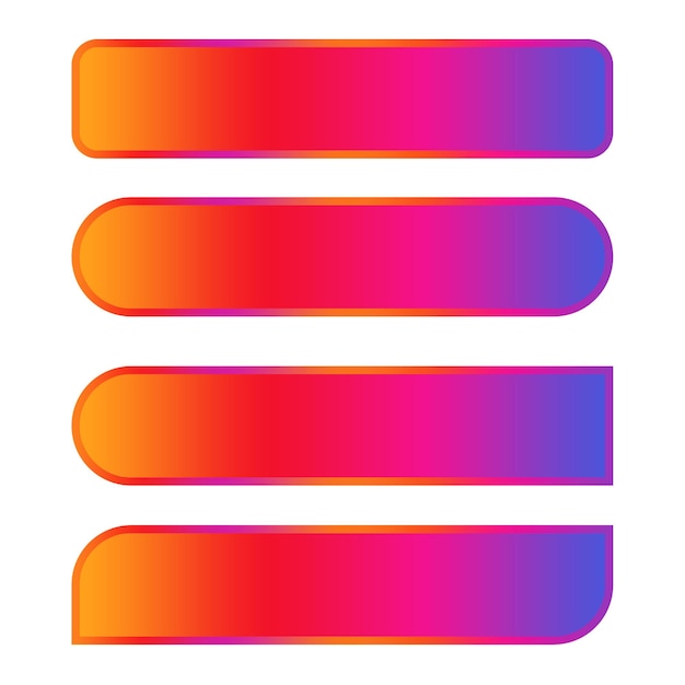instagram lower third design gradient set of banners for element design