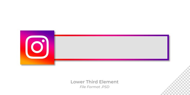 PSD instagramの下部3分の1デザインpsdファイル編集可能instagramテンプレートバナー要素でフォローしてください