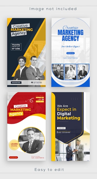 instagram marketing story template digital marketing post design business social media growth