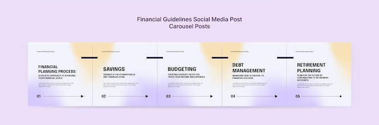 PSD instagram marketing templates for financial platforms