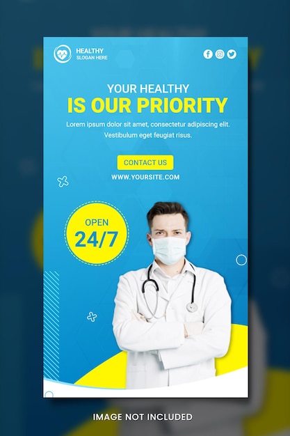 PSD instagram medisch bannerontwerp