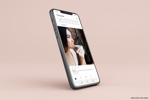 Instagram mobile interface mockup template