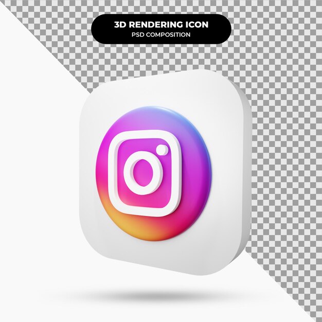 PSD instagram object 3d icon
